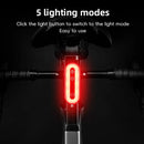 ROCKBROS Bicycle Bluetooth Smart Lock Taillight Dual Function IPX6 Waterproof 5 Lighting Modes Type-C Rear Light Lock for MTB Bike