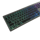 Full Size 110 Keys Tri-mode Wireless Keyboard with RGB Backlights Slient Click Rechargeable Silent Film Keyboards for PC Laptop Computer