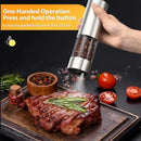 Stainless Steel Electric Pepper Grinder Set Rechargeable 95ML Pepper Grinder Set Sea Salt Grinder Electric Black White Pepper Grinder Bottle