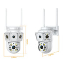 K30 2-Lens WIFI IP Camera 1080P Full Color Outdoor Waterproof Night Vision WiFi Surveillance Camera 1920x1080 360-degree 2MP PTZ Home Security System Camera