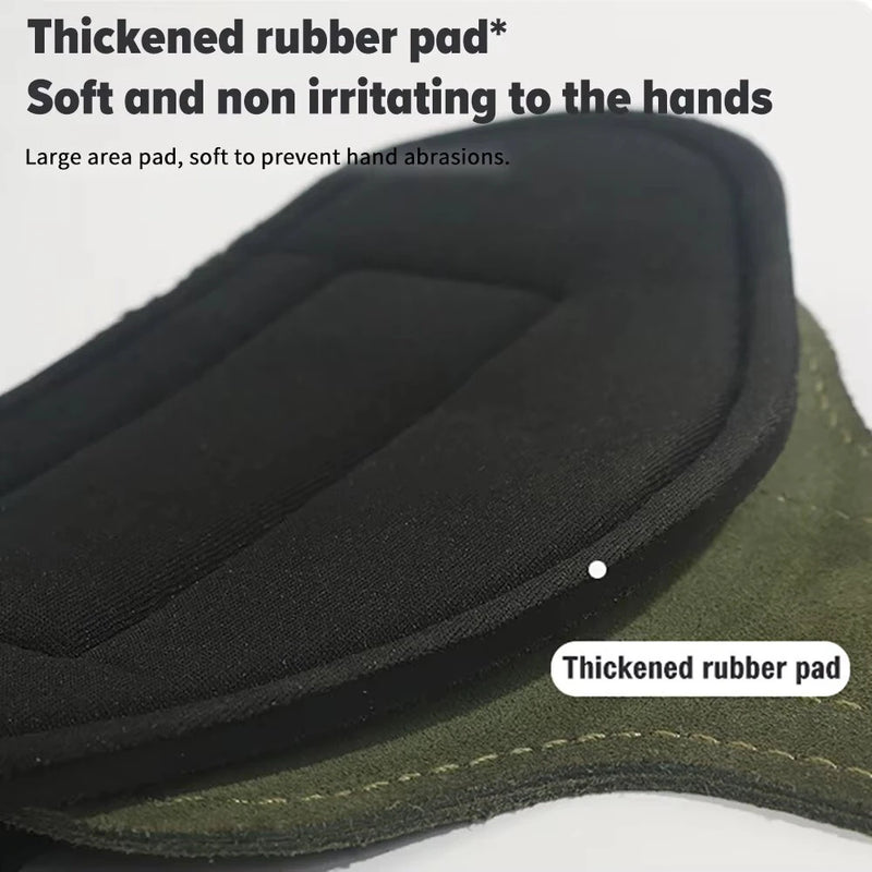 GOUNOD 1Pair Cowhide Sports Fitness Non-slip Palm Wrist Protection Grip Pads for Gym Weightlifting Training Dumbbell Pull-Up