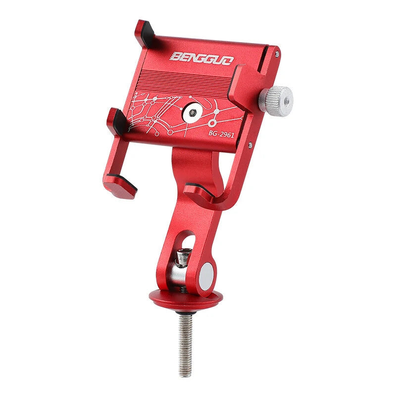 BENGGUO Bike Holder Aluminum Alloy 180 Adjustable Sturdy Anti-fall Waterproof 0.2kg Lightweight Handlebar Holder Suitable for 50-95cm width Mobile Phone for Motorcycle Bicycle Scooter
