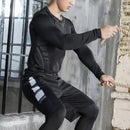 TENGOO Men's Thermal Underwear Set, Long johns set, Compression Thermal Base Layer Set, Moisture Wicking & Breathable Basic Long Sleeve & Letter Belt Leggings Winter Thermal Wear, Men's Thermal Clothing