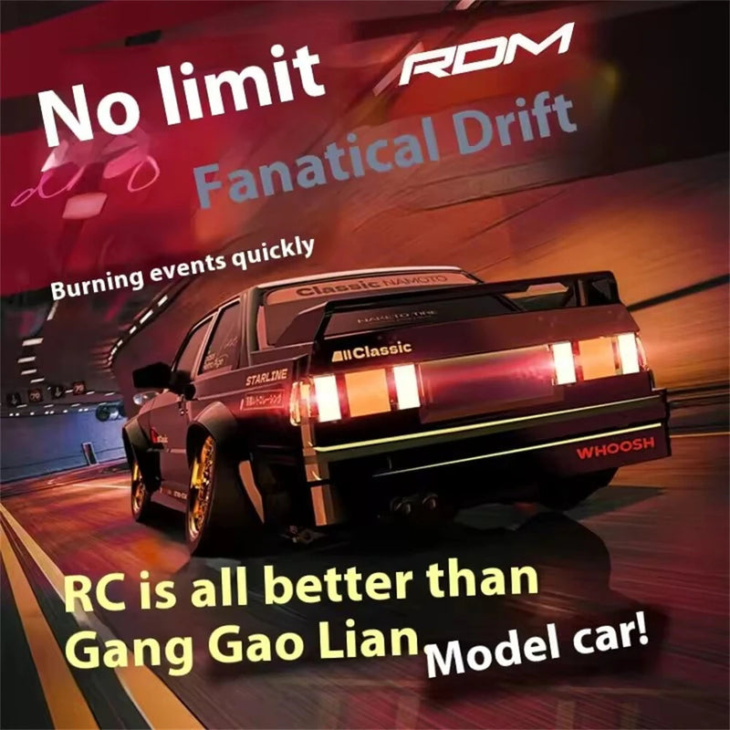 KAMTOM DC162A RTR 1/16 2.4G 4WD 50km/h Drift RC Car ESP Gyro Mini Race LED Light High Speed Racing On-Road Full Proportional Classic Retro Electric Remote Radio Control Vehicles Model Toys