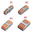 5 Pcs Mini Quick Wire Cable Connectors Universal Compact Conductor Splice Cable Push-in Terminal Block SPL1-4 Efficient Wiring Solution Reusable for Soft and Hard Wires