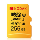Kodak C10 High Speed TF Memory Card 256GB/128GB/64GB U3 4K HD Video Card Memory Card for Mobile Phone Tablet Camera Monitor