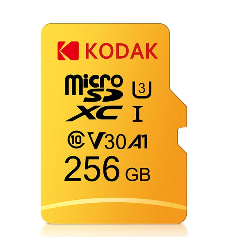 Kodak C10 High Speed TF Memory Card 256GB/128GB/64GB U3 4K HD Video Card Memory Card for Mobile Phone Tablet Camera Monitor