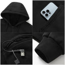 TENGOO HZ05 Smart Heated Zipper Hoodies Sweatshirt 5 Heating Areas Quick Heating USB Rechargeable Washable Safety Fashion Oversize Jacket for Winter Outdoors Keep Warm
