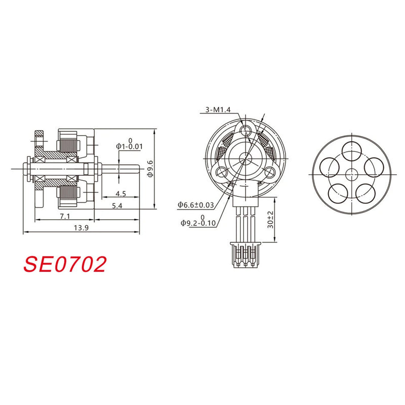 1.46g Super Light Happymodel SE0702 0702 23000KV 26000KV 28000KV 1S Brushless Motor for Mobula6 ELRS DIY 65mm / 75mm Whoop RC Drone FPV Racing