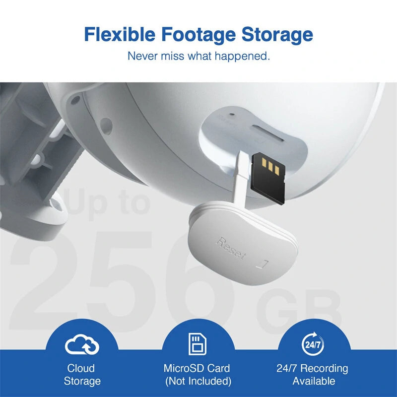 IMILAB EC6 Dual 2K Lens WiFi Spotlight Camera 360 PTZ Wireless Cam Color Night Vision AI Detection Two-way Audio Siren Alarm Home Monitoring Security Cam APP Control