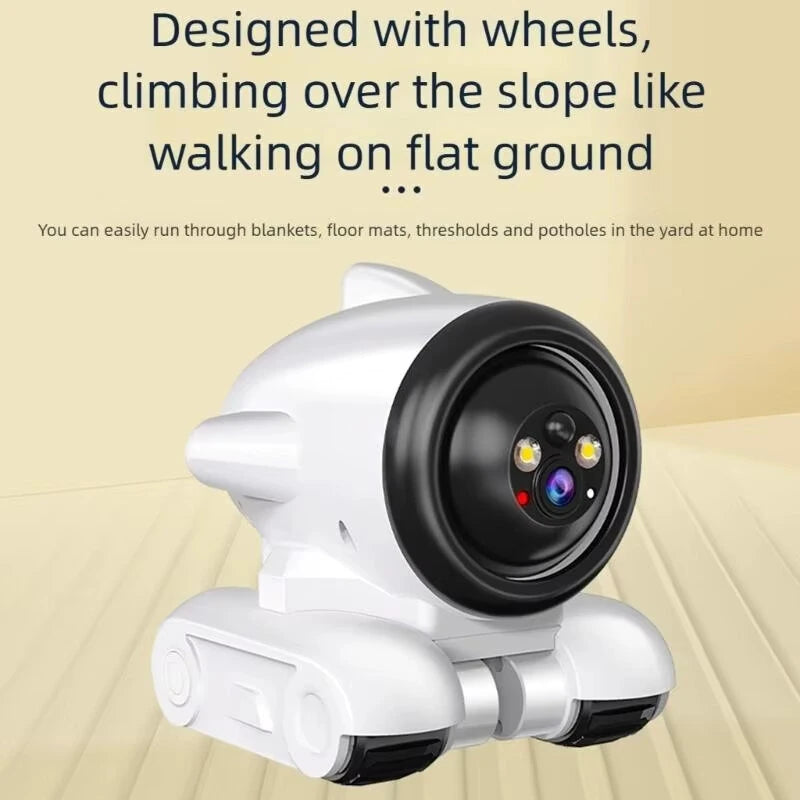 1080P HD Smart Pet Camera Mobile Robot with AI Tracking Auto Recharge Night Vision Two Way Audio Toy Car Camera for Home Monitoring