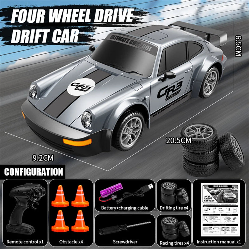 JD Toys JD155-29A/30A/31A RTR 1/24 2.4G 4WD Drift RC Car Mini Race LED Light Remote Control High-Speed Motor On-Road Racing Vehicle Model Boys Gifts Toys