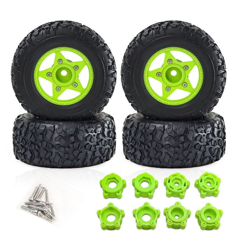 4PCS D231 Upgraded Off-Road Tires Wheels for 1/8 1/10 Short Course Truck RC Cars Vehicles Models Parts Accessories