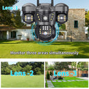 6MP Triple Lens Surveillance Camera Outdoor 4G WiFi Camera Auto Tracking Camera Two-Way Voice Camera
