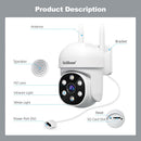 Srihome SH061 1080P 2MP HD WiFi Home Security Camera PTZ AI Wireless Monitoring Camera Night Vision Human Detection Two-way Intercom IP66 Waterproof Video Surveillance CCTV Cameras