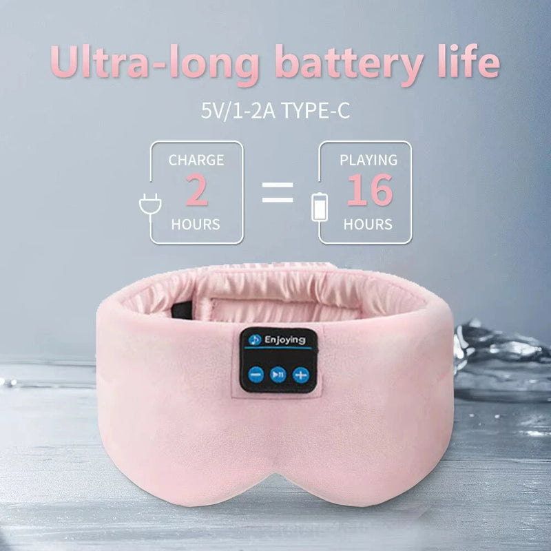 KALOAD Bluetooth Wireless Headphones Sleep Mask Adjustable Music Multifunctional Soft  Eyeshade for Travel Night Sleeping