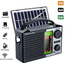 IPRee TG-088BT-S Portable FM AM SW Radio with Solar Panel Rechargeable Outdoor Full Band High Sensitivity Radio Receiver with Flashlight bluetooth Speaker Support TF Card U Disk
