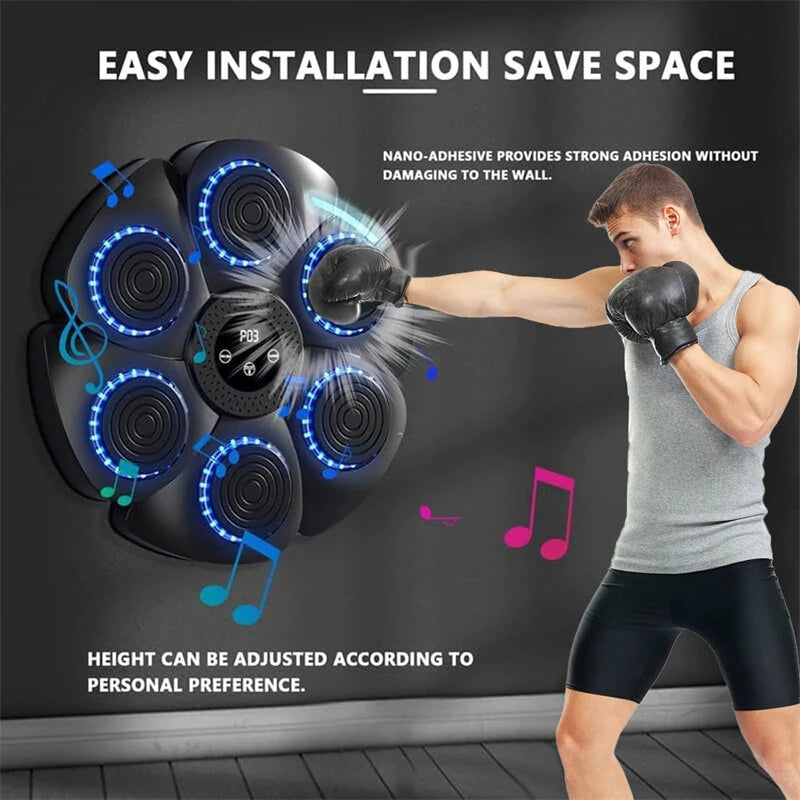 KALOAD Smart Music Boxing Machine Bluetooth Wall-Mounted Boxing Trainer Reaction Exercise Boxing Wall Target for Men Women Children