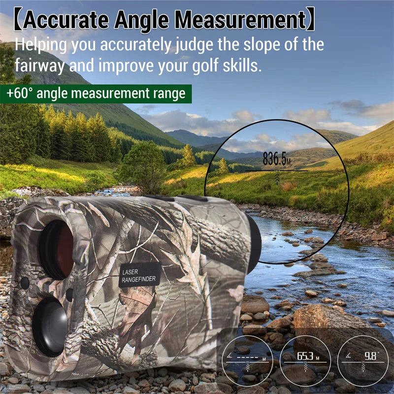 IPRee 600m Digital Golf Laser Rangefinder, Hunting with Height and Angle Measurement Monocular Telescope