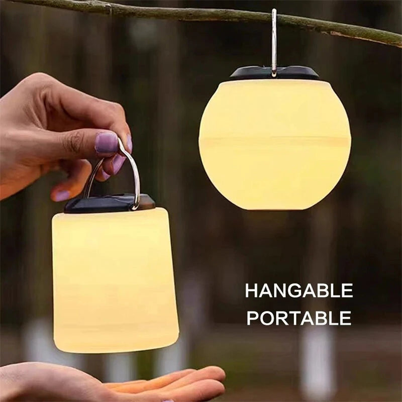 Portable Camping Lamp With Hook USB Rechargeable Tent Lighting Decorations Waterproof Garden Rechargeable Outdoor Waterproof Long-lasting Flashlight Camping Lights