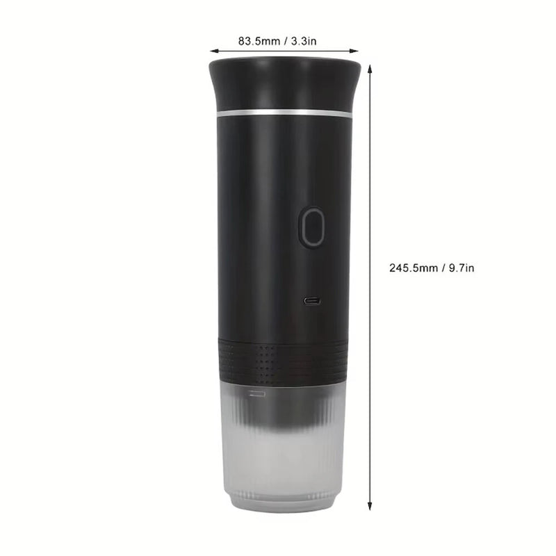 IPRee Portable Wireless Electric Espresso Coffee Machine For Travel Car Home Camping Coffee Maker 3-in-1 Capsule Powder Coffee Maker