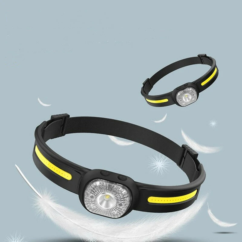 600 Lumens XPG+COB LED Headlamps USB Rechargeable  Headlight With Safety Light Waterproof Portable Head Lamp For Cycling Fishing Working Searching