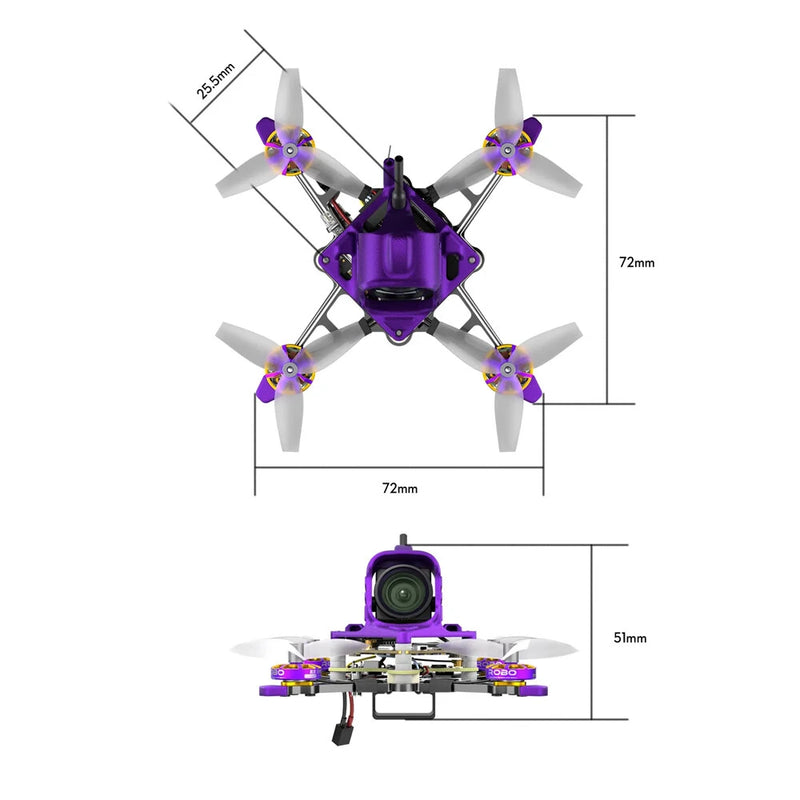 36.1g Flywoo Firefly16 1S Nano Baby V3 HD O4 Tiny Ultralight RC FPV Racing Drone PNP BNF with ROBO 1002 23500KV Motor