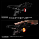 WEST BIKING 80LM Smart Dynamic Brake Sensing Bicycle Taillight 400mAh Battery Type-C Fast Charging IP65 Waterproof Vibration-sensing Bike Rear Light for MTB Night Cycling