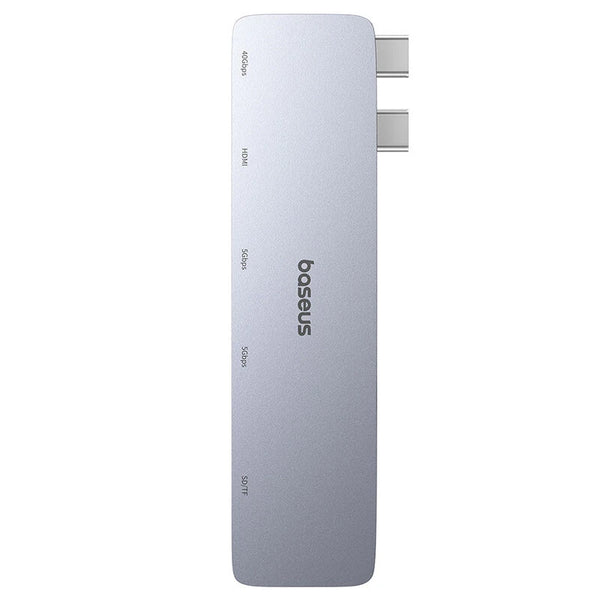 Baseus 6 in 1 Dual Type-C Docking Station USB-C Hub Adapter with USB3.0*2 / Thunderbolt3/4 / HD / SD / TF Card Reader Slot for XIAOMI HUAWEI MacBook Pro Air PC Laptop