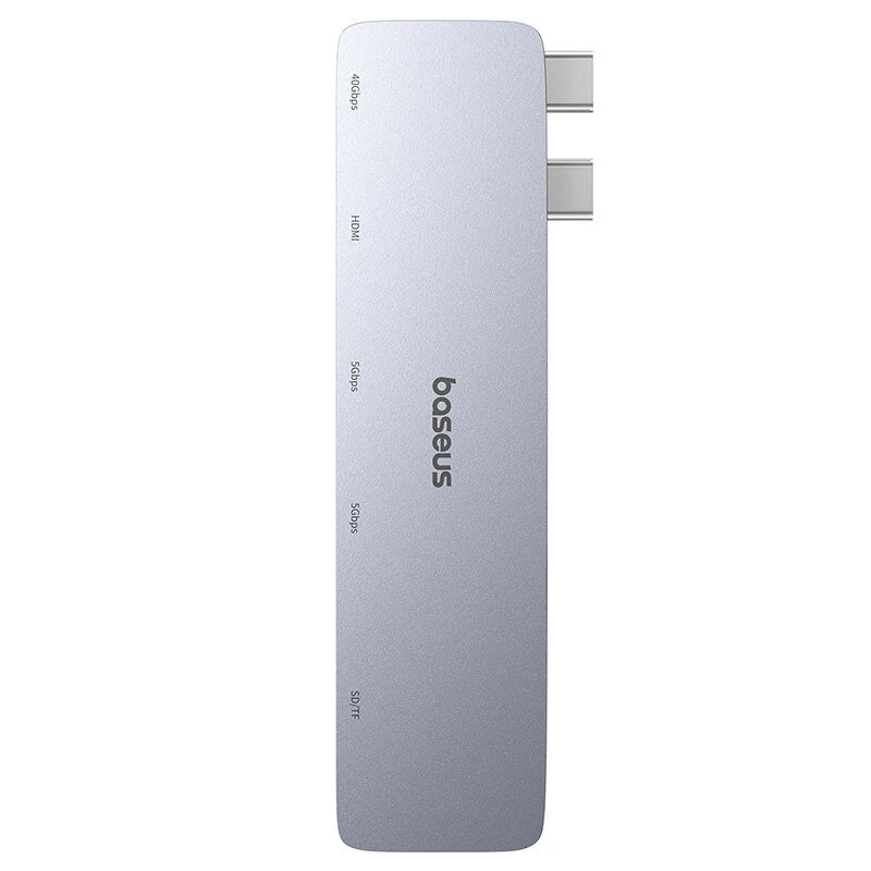 Baseus 6 in 1 Dual Type-C Docking Station USB-C Hub Adapter with USB3.0*2 / Thunderbolt3/4 / HD / SD / TF Card Reader Slot for XIAOMI HUAWEI MacBook Pro Air PC Laptop