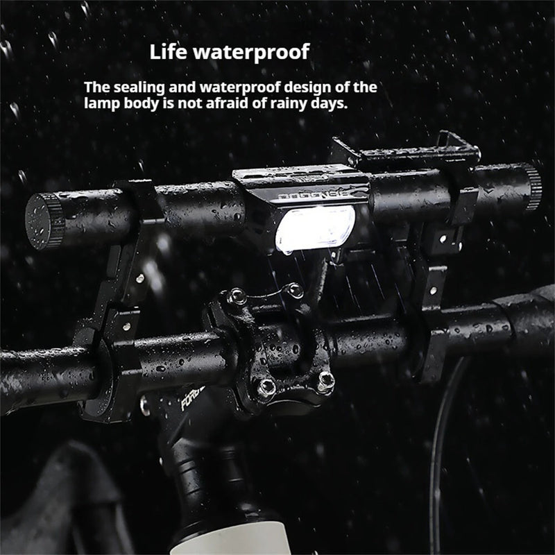 BENGGUO BG-0797 400LM Bicycle Headlight Handlebar Extension Bracket with Phone Holder Type-C Charging Waterproof Bike Mount  (No Batteries)