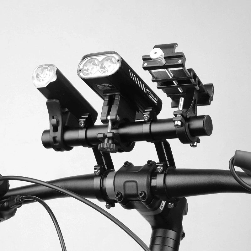 BENGGUO Detachable Bike Extended Bracket Aluminum Alloy Firmly Waterproof Rust-proof Lightweight Double Bars Suit for 20-30mm Handlebar