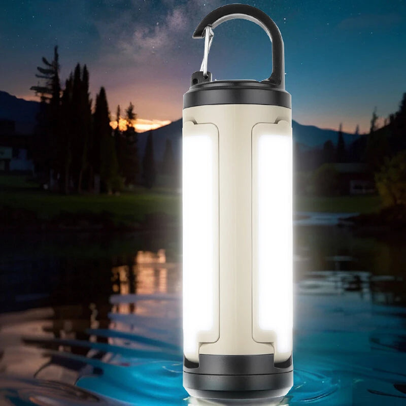 IPRee USB Rechargeable Flashlight Powerful 1200mAh Mini LED Camping Lanterns Warm White Light Haning Outdoor Camping Light
