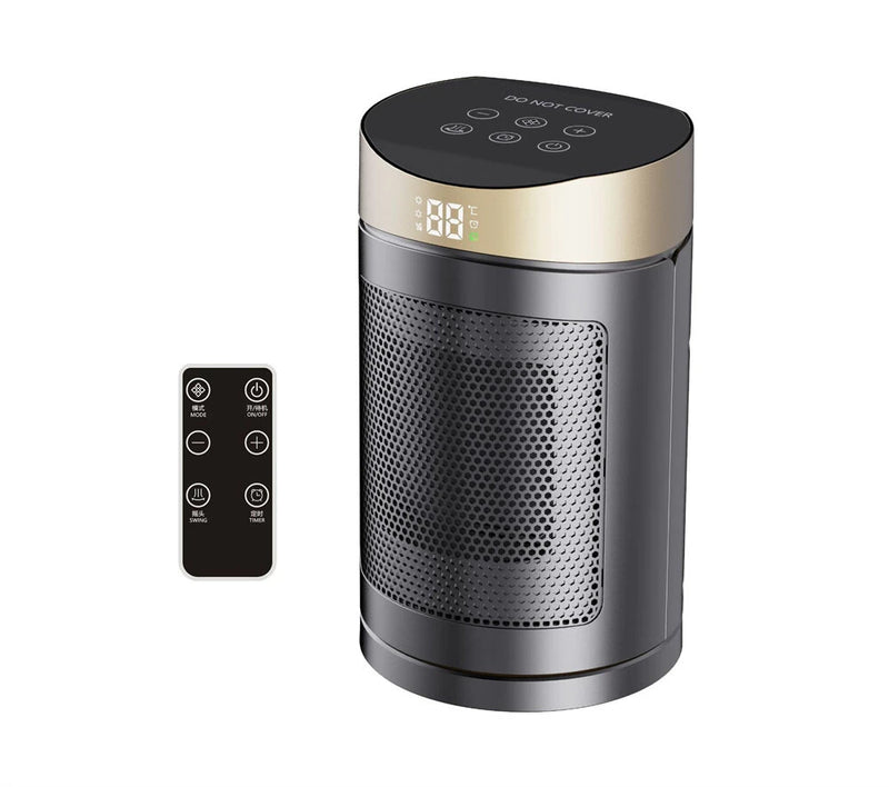 Tevorex 220V 1500W Smart Space Heater with Touch Screen & Remote Control, Automatic Temperature Control, Overheat & Tip-Over Protection for Home or Office