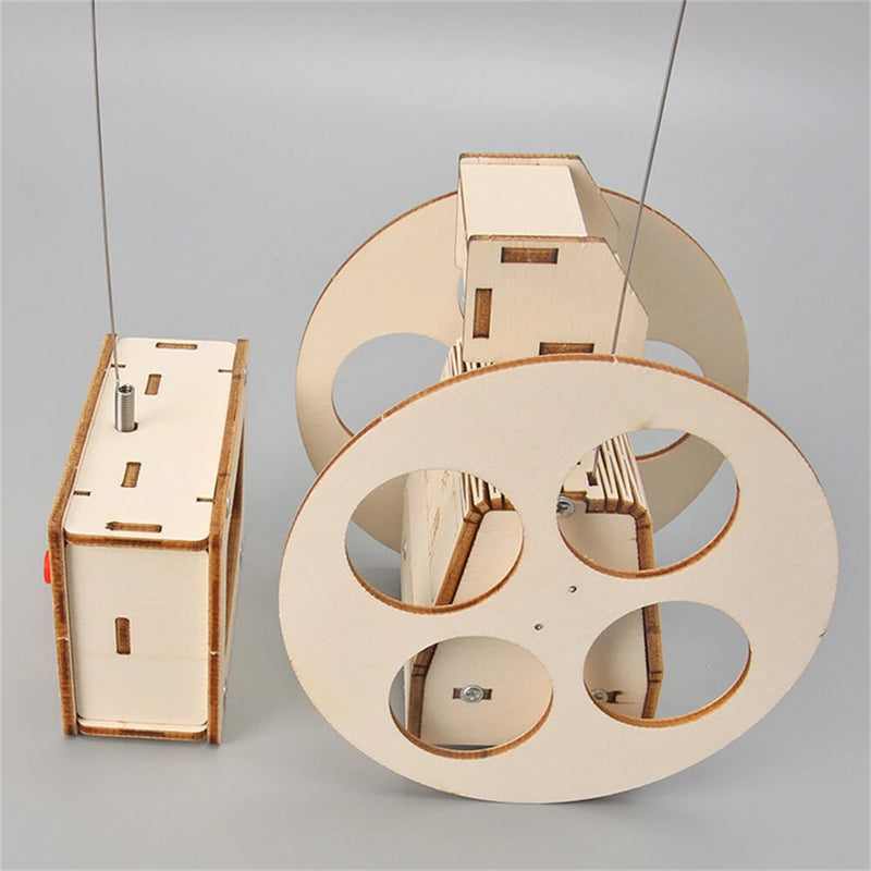 Wooden Remote Controlled Balancing Robot Model Assembly Kit DIY Children's Science Experiment Education Puzzle Toy Student Technology Small Production