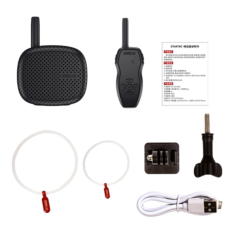 STARTRC Universal Walkie Talkie Sky Speaker Megaphone Wireless 3KM Range Laudspeakers for DJI AIR 3 / Mavic 3 PRO Series RC Drone
