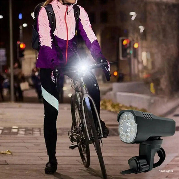 BIKIGHT 8 LEDs Bike Headlight 600 Lumens Brightness 2000mAh Battery Waterproof Flashlight USB Charging MTB Road Cycling Front Light for MTB Bike Road Bike Flashight