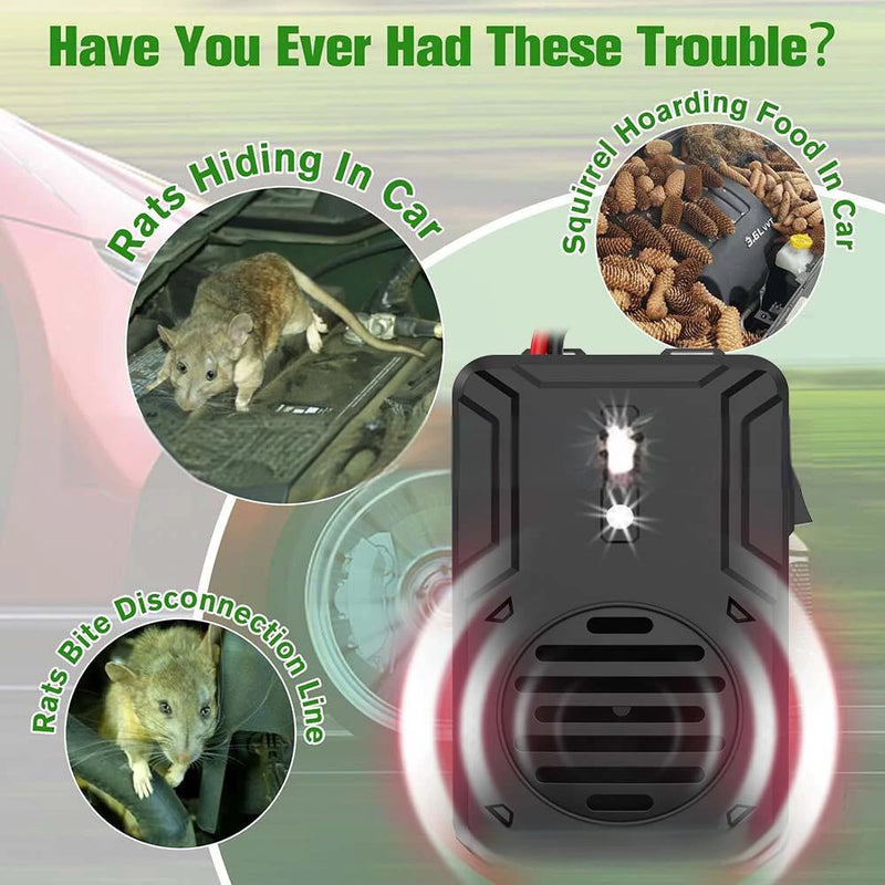Ultrasonic Mouse Repeller Safe Pest Control Ultrasonic Car Repeller Anti Mouse Rat Shockproof Controller Electronic Ultrasonic Rodent Repeller