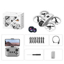 YCRC V66 WiFi FPV with Dual Camera 180 Electrically Adjustable Optical Flow Hover Automatic Obstacle Avoidance LED Light Circle Protection Kids Gifts 2.4G 4CH 6-Axis Remote Control RC Toys Drone Quadcopter RTF