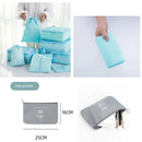 290T 7-Piece Waterproof Travel Storage Bag For Clothing Storage Luggage Foldable Clothes Shoes Underwear Portable Storage Bag Dustproof Luggage Bag