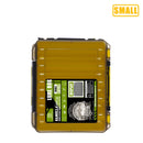 SAMOLLA 10 Compartments Small Double Fishing Tackle Box Portable Handle Lure Baits Container Y-slot Storage Organizer