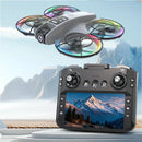 XKJ K200 MAX WiFi FPV with LCD Screen Controller HD Dual Camera Electrically Adjustable Optical Flow Hover Automatic Obstacle Avoidance Dazzling 7-Lights Circle Protection Brushless 2.4G 4CH 6-Axis Remote Control Toys RC Drone Quadcopter RTF