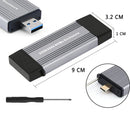 Dual Protocol 10Gbps M.2 MVMe & NGFF SSD Case USB3.1 Gen2 Aluminum Case External Solid State Drive Enclosure for M/M&B Key M.2 NVME SSD 2230 2242