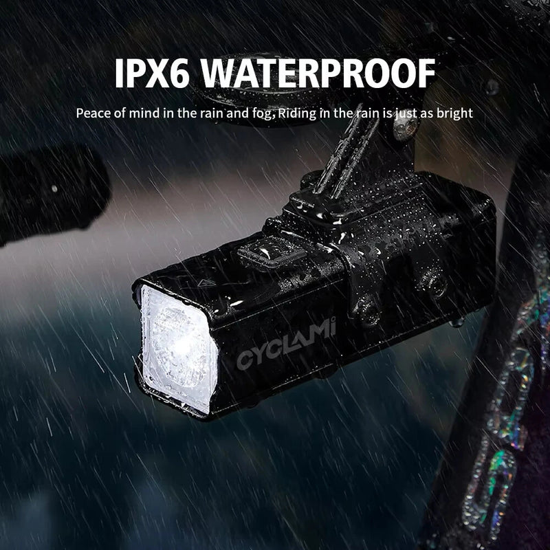 CYCLAMI BR 1000LM Highlight Bike Headlight 4500mAH 5 Gears Modes Lamp Type-C Charging Bicycle Front Light for Outdoor Night Cycling Safety