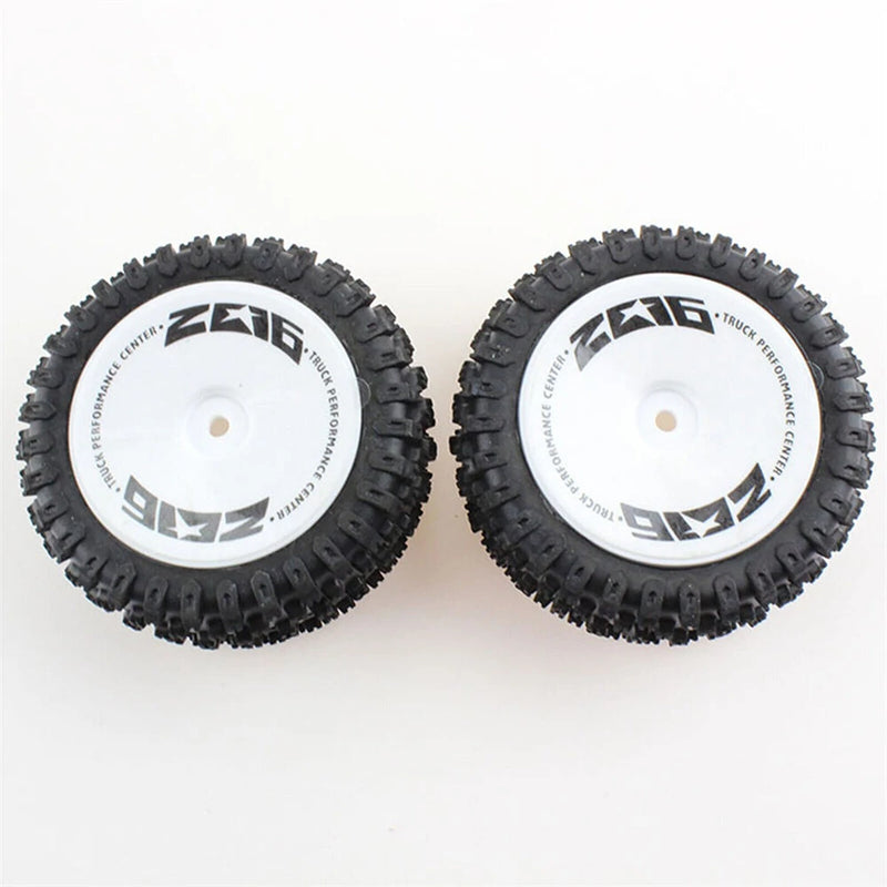 2PCS Wltoys 124007 1/12 RC Car Spare Rear Tires Wheels Rims Glued 2486 Vehicles Models Parts Accessories