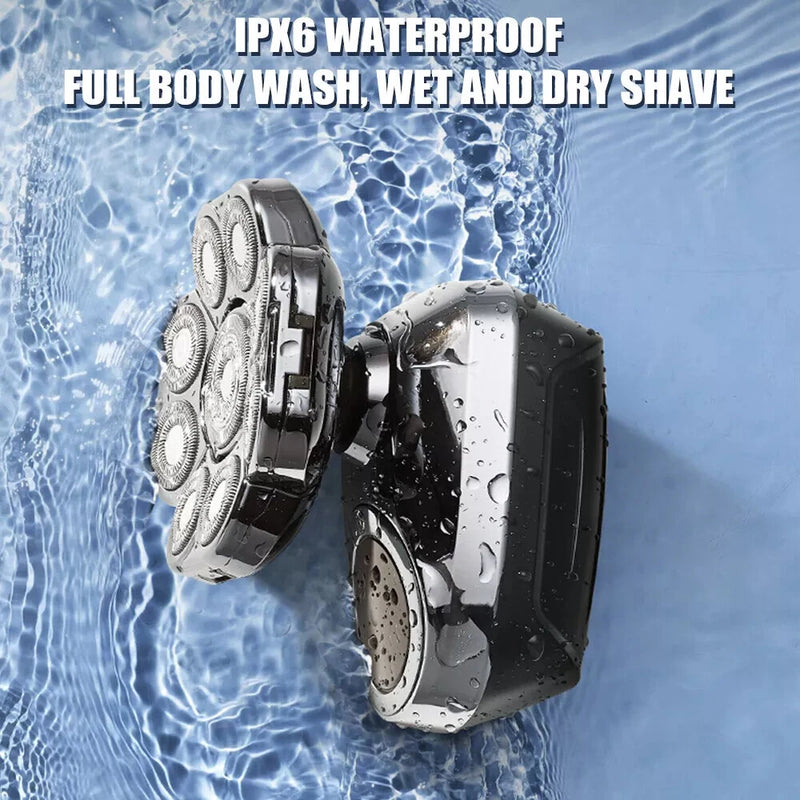 5 in 1 Electric Shaver Men's Grooming Kit Cordless Bald Shaver Wet and Dry Smart Multifunctional Electric Bald Head Shaver Washable Shaver