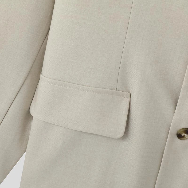 INCERUN Mens Casual Loose Fit Long Sleeve Blazer Fashionable Versatile Solid Color Suit Outwear Top for Men