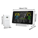 Tuya Wifi Wireless Weather Station Alarm Clock With 7.5 Inch Display / Atomic Clock / Weather Forecast / Outdoor Thermometer / Air Pressure / Moon Phase