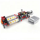 MOC Technical 6 Speed Gearbox V16 Engine Model APP Power Motor M Motor Combo Building Blocks DIY Creative Electric Toy