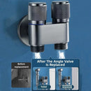 High Pressure Dual Control Valve Hygienic Shower Toilet Bidet Spray Gun Set Dual Outlet Mini Angle Valve Handheld Bidet Sprayer Toilet Cleaning for Bathroom Accessories